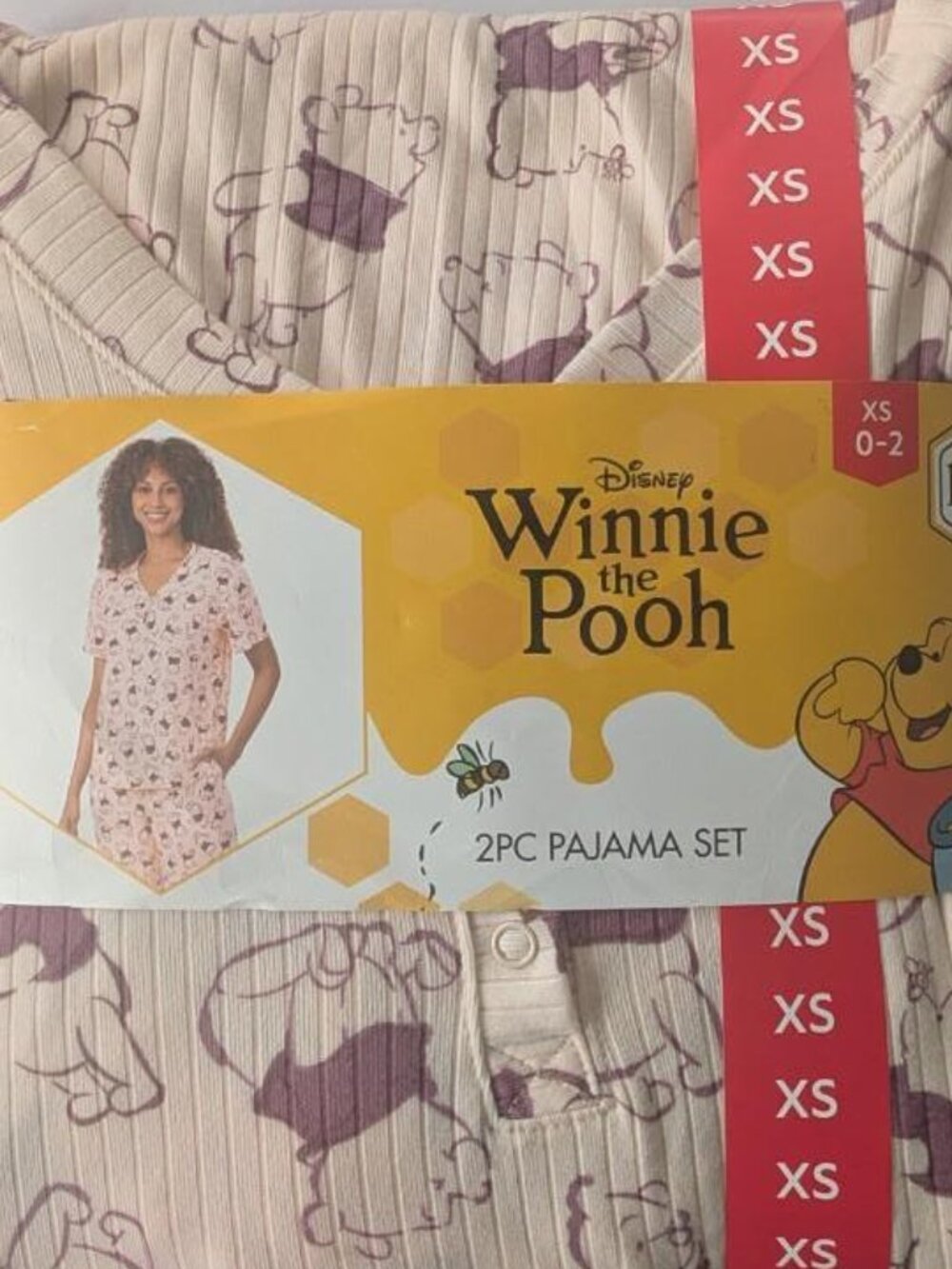 Disney Winnie the Pooh Women's 2 Piece Pajama Set, Size XS - New